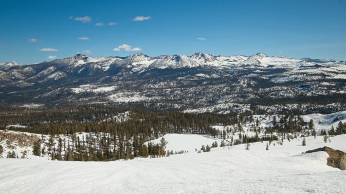 The Clark Range stretches out across the horizon ostrander ski hut