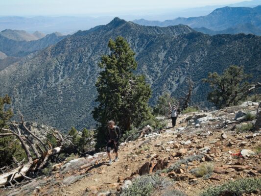 A well-worn trail leads up to Owens Peak summit owens peak